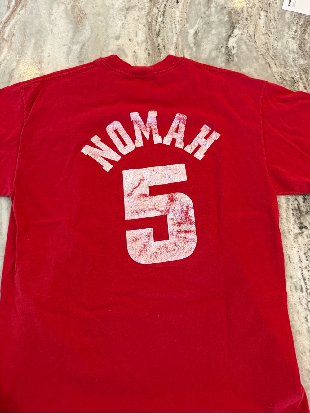 Nomah '5' Short Sleeve Boston Red Sox Nomar Tee - Red Vintage look Size L